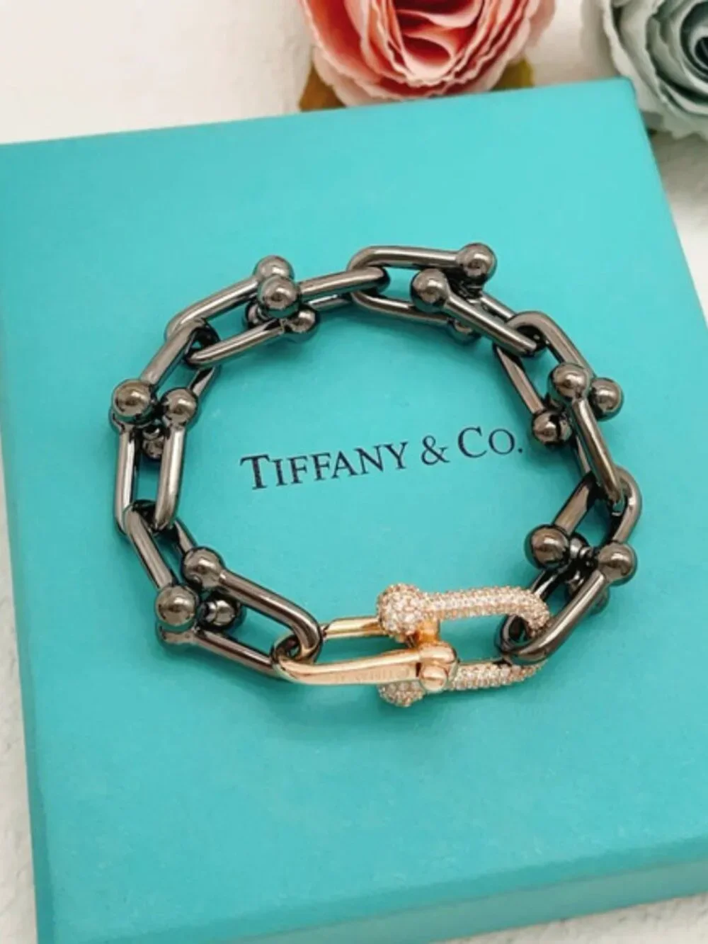 Tiffany & Co. Black Diamond-Set Horseshoe Bracelet